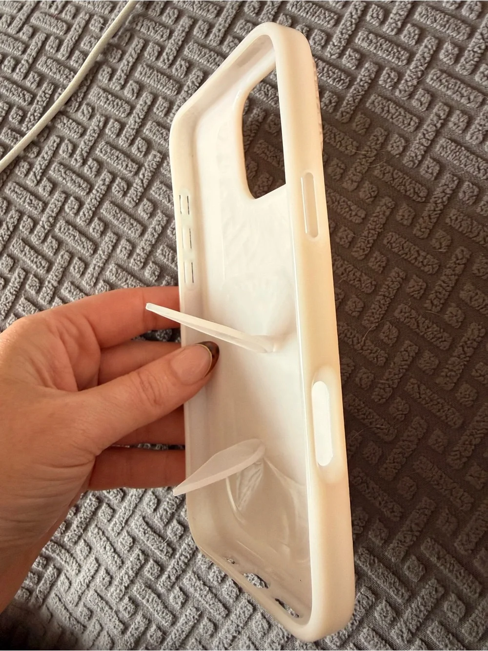 IPhone 16 pro max righty Loopy Case Lace-Textured Phone Case with Loop Grip